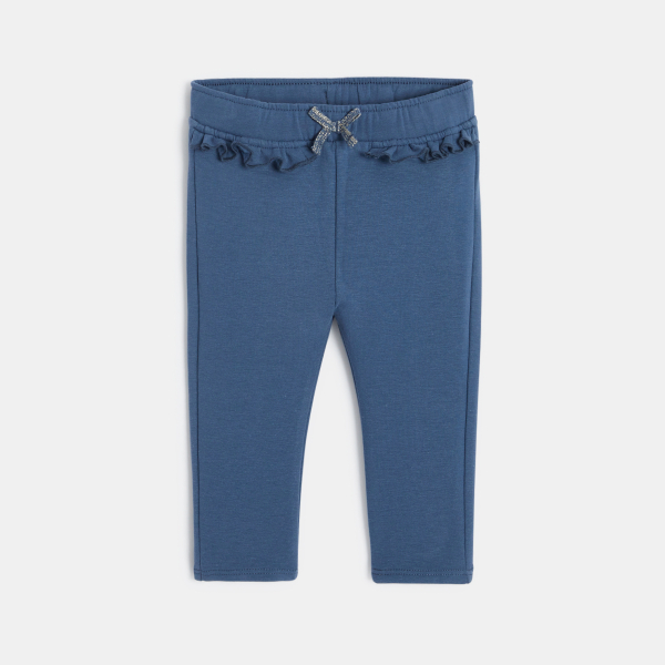 قماط من الصوف الناعم، مع كشكشة باللون الأزرق للفتيات الرُضع